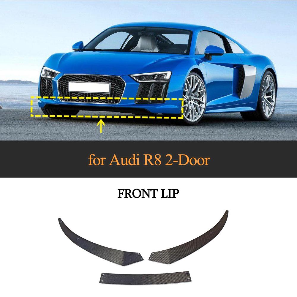 Audi R8 Coupe Convertible 3Pcs Carbon Fiber Front Lip main