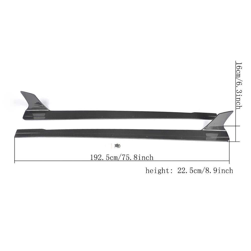 Audi R8 V10 Coupe Carbon Fiber Side Skirts size