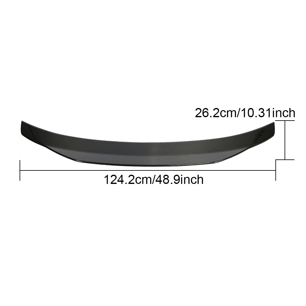 BMW 2 Series F22 F87 M2 Carbon Fiber Rear Spoiler size