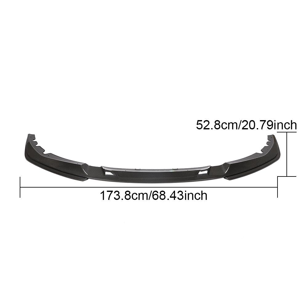 BMW 4 Series G22 Carbon Fiber Front Bumper Lip size