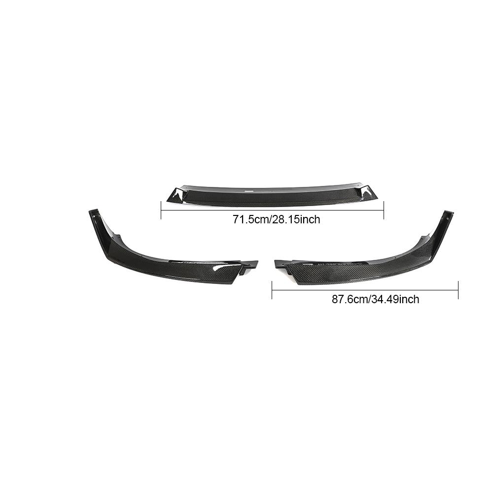 BMW 4 Series G26 Carbon Fiber Front Bumper Lip size