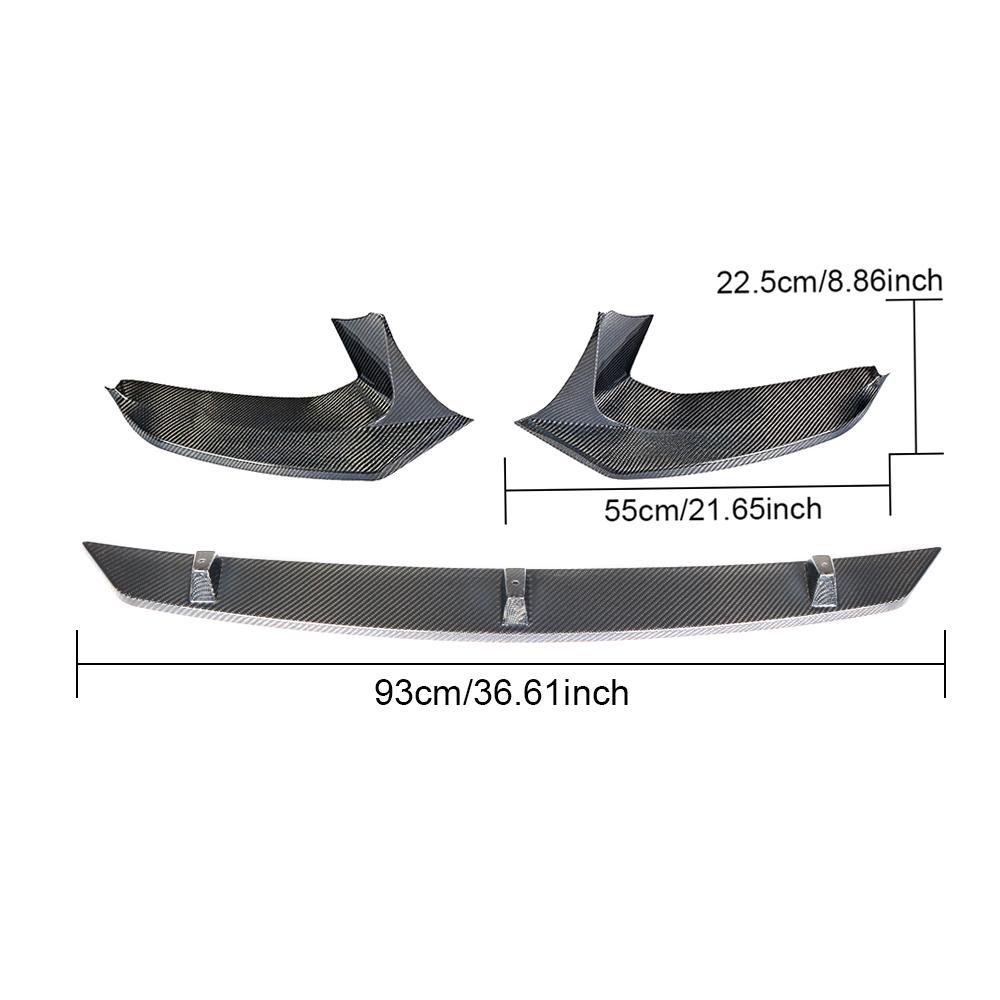 BMW 5 Series G30 Carbon Fiber Front Bumper Lip size