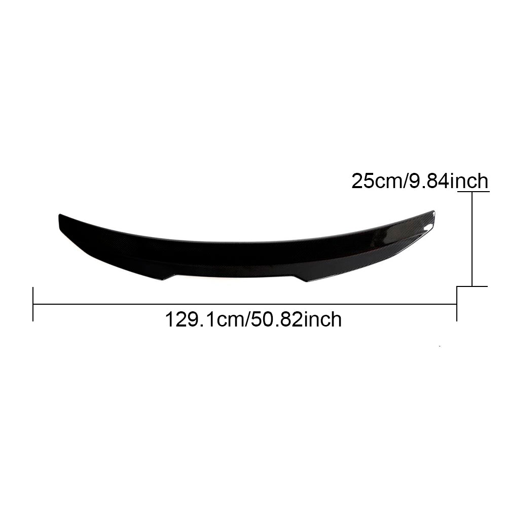 BMW 5 Series G30 DRY Carbon Fiber Rear Spoiler size