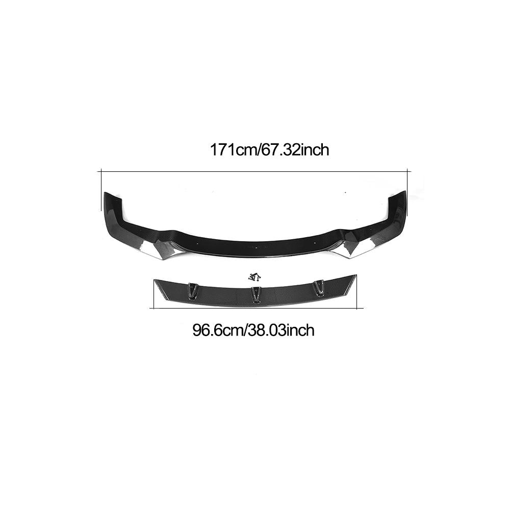 BMW F87 M2 coupe Carbon Fiber Front Lip size