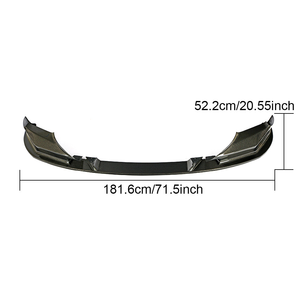 BMW F90 M5 Carbon Fiber Front Bumper Lip size