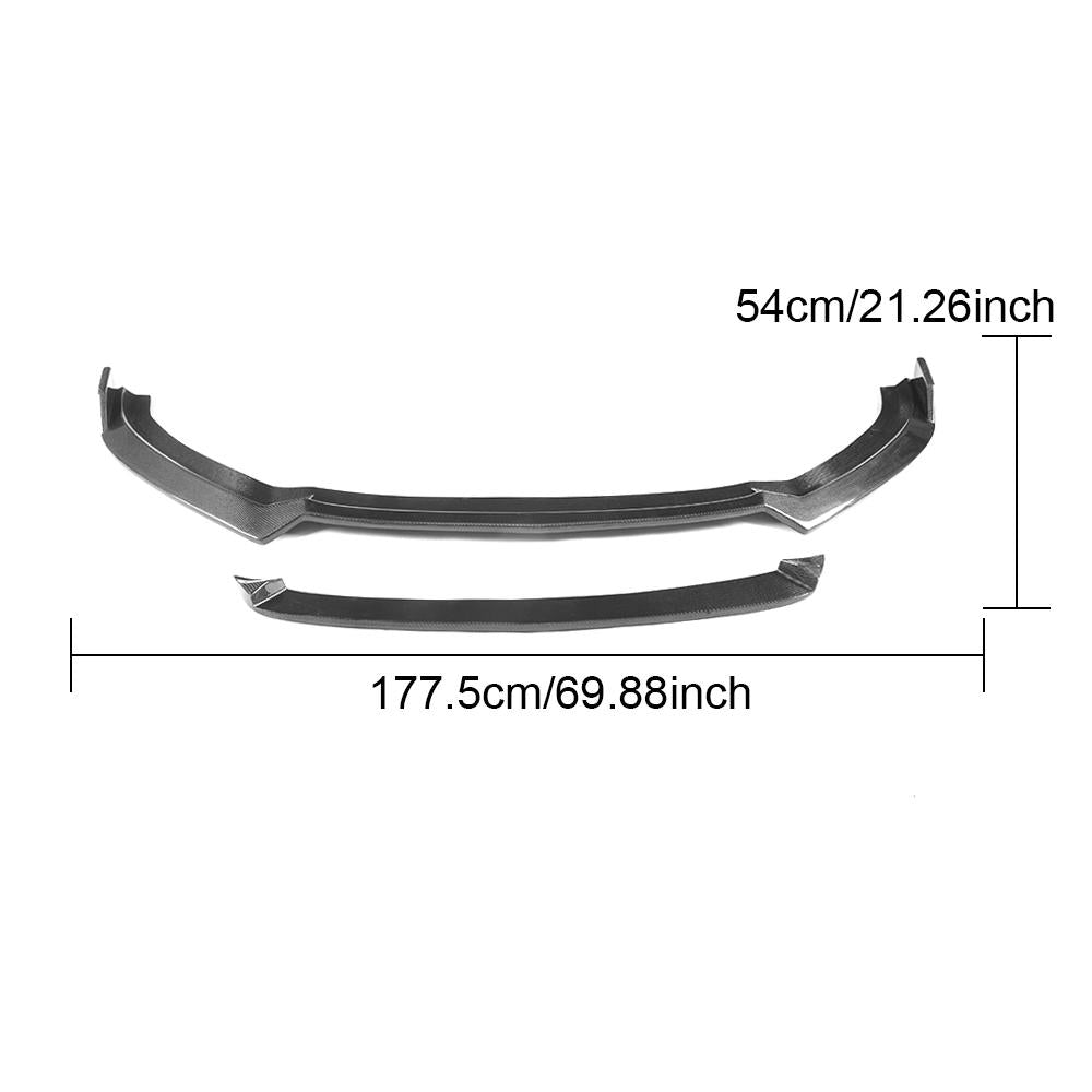 Carbon Fiber Front Bumper Lip Spoiler Audi A3 Sline S3 2017-2019 size