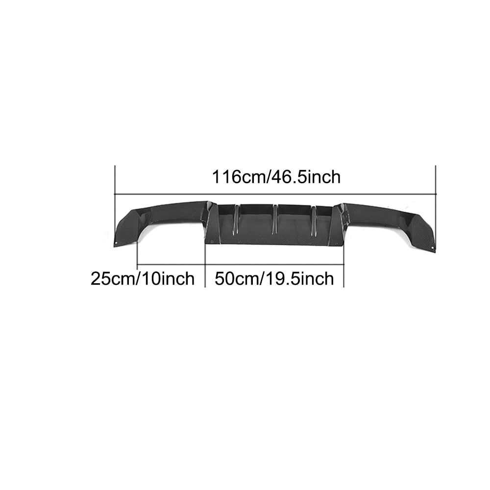 Carbon Fiber Rear Diffuser BMW F87 M2 size