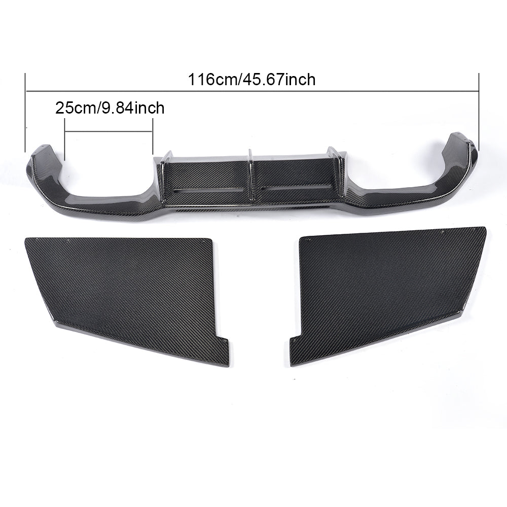 Carbon Fiber Rear Diffuser Lip BMW F87 M2  size